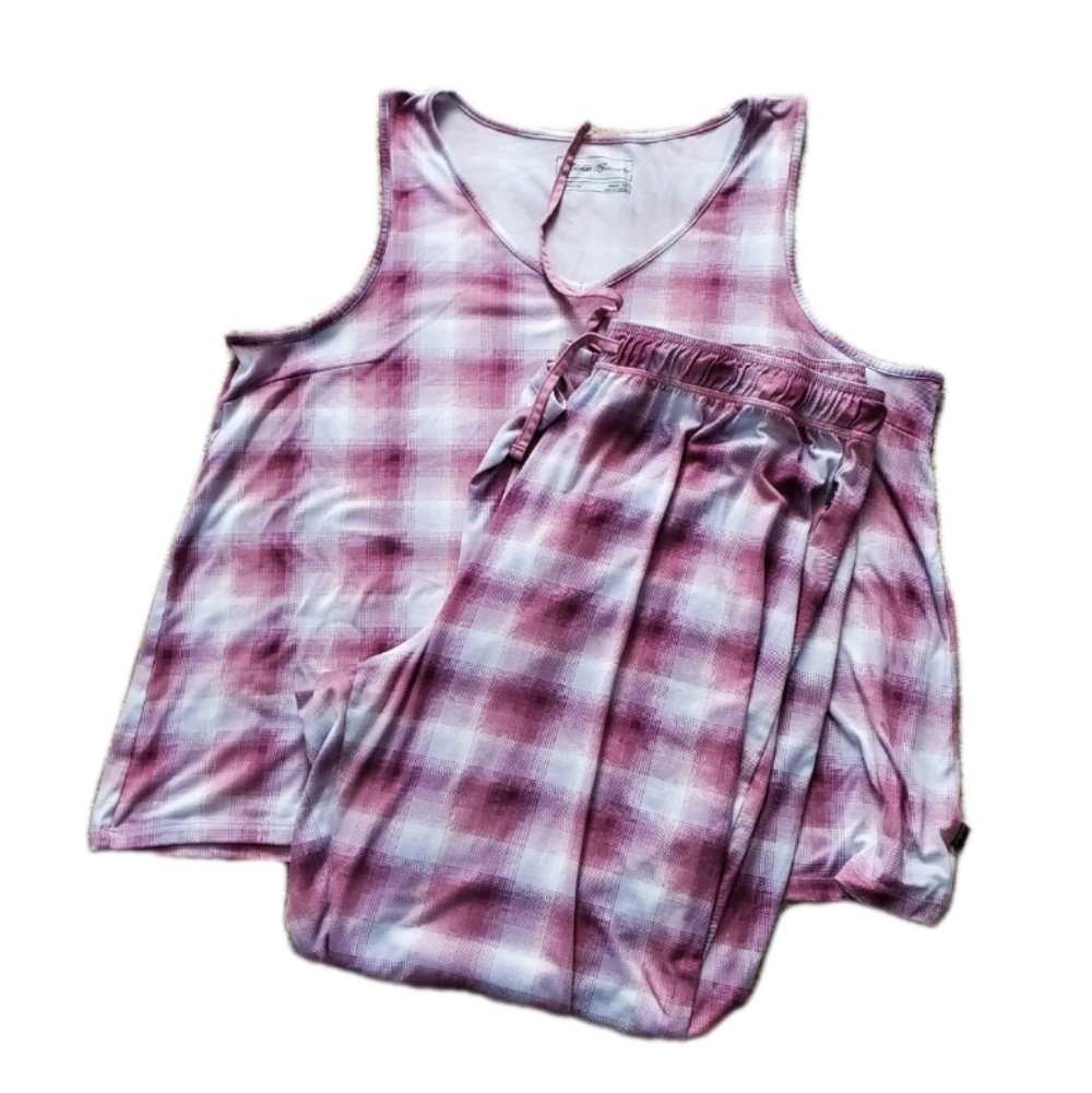 EDDIE BAUER Plaid Microfiber Cabincore Pajama Set XXL